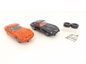 lot 74 image: 2 Vintage Strombecker Slot Cars wExtra Brush Accessories