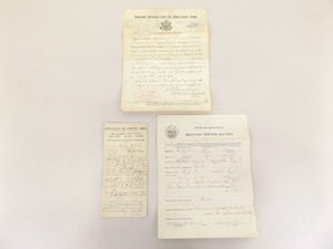 lot 87 image: WWI Tank Corp Honorable Discharge Paper Signed by D. D. Eisenhower