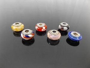 lot 96 image: Lot of 6 ALE PANDORA Murano Charms