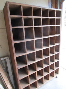Home sawn lumber cubby unit, 44Wx1...