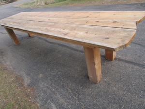 Rustic home sawn table, true 1 top...