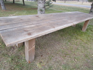 Rustic home sawn table, true 1 top...