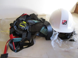 New safety helmet & 5-point racing ...