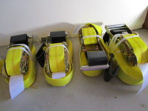 Ratchet straps, four new 27ft x 2,...