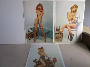 Beer advertising prints, 12x18, N...