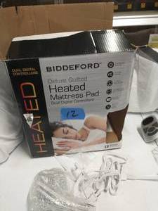 lot 12 image: Quilted Electric Mattress Pad - Biddeford Blankets QUEEN SIZE