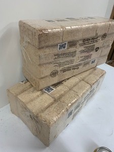 lot 94 image: 2 Large Packs of Brand New GREN HEAT Fire Log Cordwood Alternative