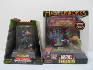 lot 63 image: 2 MARVEL Green Goblin Spider-Man Figures 