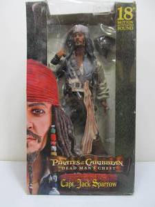 lot 55 image: New In Box PIRATES OF THE CARIBBEAN Jack Sparrow Motion Activation 18 Figure