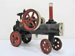 lot 112 image: Awesome Antique Early 1900s Folk Art Steam Engine