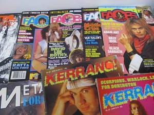 lot 49 image: LARGE Lot of Vintage 80s Heavy Metal Music Magazines