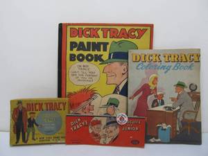 lot 227 image: Lot of Old Vintage DICK TRACY Books Game etc