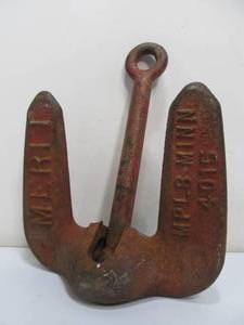 lot 232 image: Old Vintage MERIT Boat Anchor