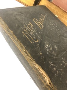 lot 270 image: Lot of 3 Large Antique Bibles