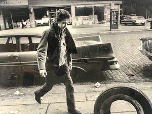 lot 273 image: Large Framed BOB DYLAN Rock & Roll Photography Exhibition Poster - Signed by Jim Marshall