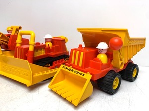 lot 286 image: Set of 3 Large Vintage Fisher Price Construction Vehicles