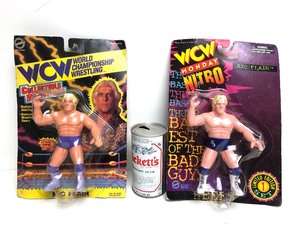 lot 315 image: 2 Unopened WCW 1990s RICK FLAIR Wrestling Action Figures