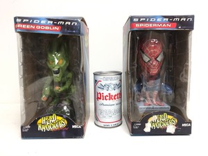 lot 316 image: Spider-Man & Green Goblin HEAD KNOCKERS Bobblehead Figures