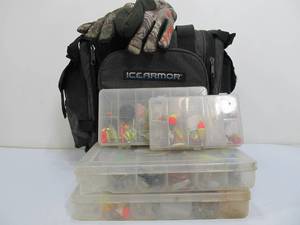 lot 236 image: Ice Armor Fishing Bag FULL of Lures