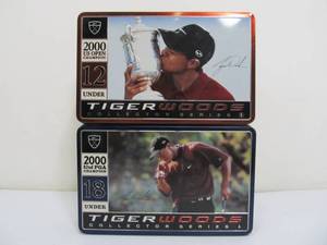 lot 262 image: 2 Brand New Metal Cases TIGER WOODS Collector Series Golf Balls