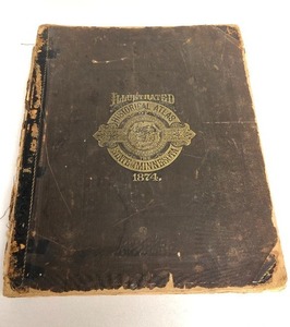 lot 8 image: Large Antique 1874 State of Minnesota Illustrated Historical Atlas