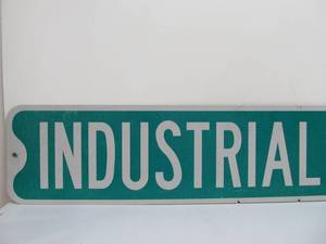 lot 341 image: INDUSTRIAL DR. SE Metal Transportation Street Road Long Sign Green White 48 X 9