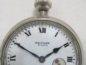 lot 344 image: Early Waltham HUDSON SUPER 6 Dashboard Clock - 15 Jewel