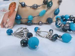 lot 351 image: Set of Sterling Silver & Blue Gemstone Jewelry by Carolyn Pollack