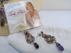 lot 353 image: Matching Sterling Silver & Multi-Colored Gemstone Jewelry by Carolyn Pollack