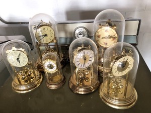 lot 8 image: Lot of Vintage Brass Anniversary Clocks