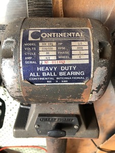 lot 20 image: Continental Heavy Duty Bench Grinder on Stand