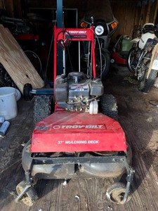 lot 36 image: TROY BILT Wide Cut 8.5hp Commercial Mower
