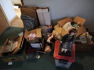 Collection of Dolls, Accessories, and Display Cases