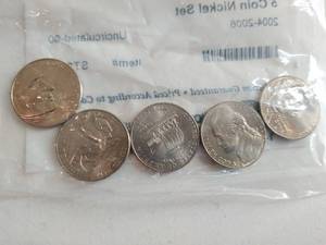 Collection Of Five Uncirculated Nickels From 2004-2006