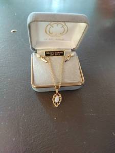 14k Gold Necklace with Opals