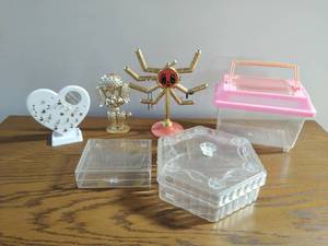 Collection of Jewelry Holders, Earrings, and More