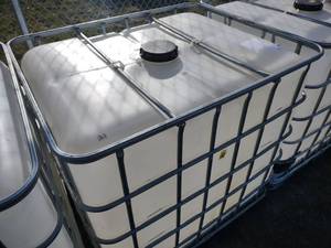 Poly Tank with Cage, Not to Be Used...