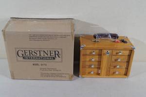 lot 2 image: Gerstner International GI-T12 Oak 4 Drawer Lockable Tool Chest