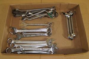 lot 39 image: Assorted Wrenches - Combination, Box End, Offset Box