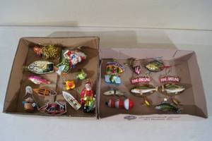 lot 127 image: Minnesota and Fishing Theme Christmas Ornaments