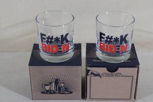 lot 144 image: Anti Biden Novelty Rocks Glasses