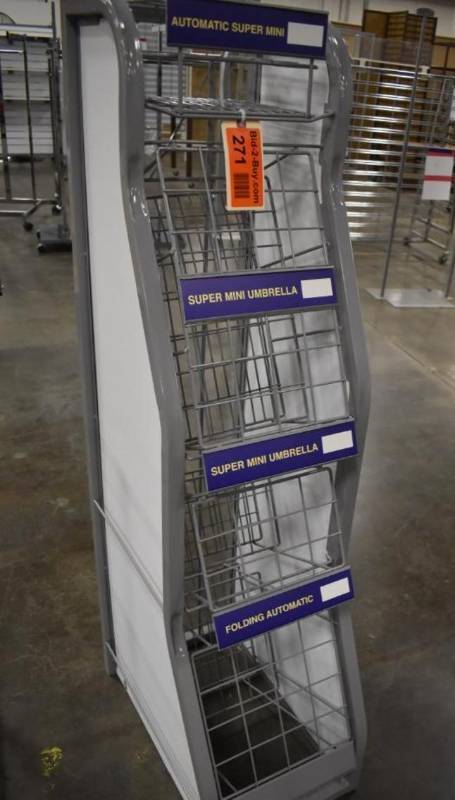 lot 595 image: 42 Tall Display - Philadelphia VW-100 Display Silver