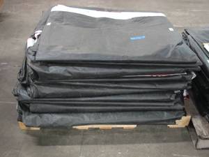 lot 544 image: Pallet of 14 PE Vinyl Billboard Tarps - 14 ft x 48 ft 5 oz. B Grade with Channels - 260 lbs