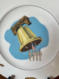 American Military Liberty Bell Ceramic Industries Plate