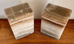 Marvelous Vintage Marble Bookends