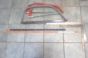 lot 263 image: bow saws,squares