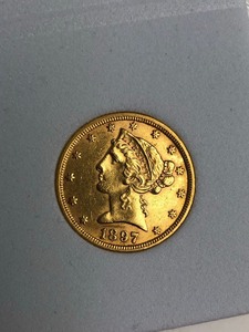 1897 U.S. $5 Liberty Head Half Eagle Gold Coin