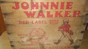 lot 29 image: Johnny Walker Red Wood Case.