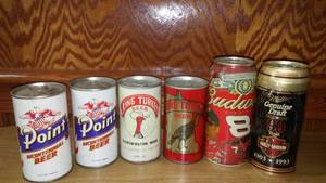 lot 53 image: Beer Cans, (2) Steven Point, WI. Bicentennial Cans, (2)