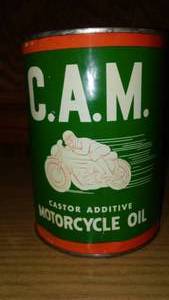 lot 59 image: C.A.M. Castrol Additive Motorcycle Oil Can